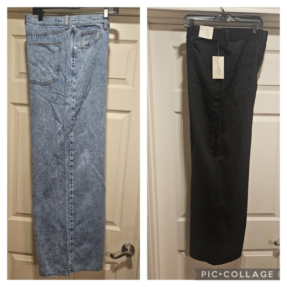 Wide leg jeans (stonewash blue) - Picture 9 of 11